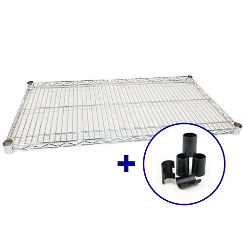 Picture of Wire Shelving 1500mm Additional Shelf with Clips - Chrome