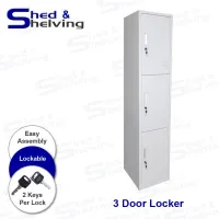 Picture of 3 Door Locker - Grey